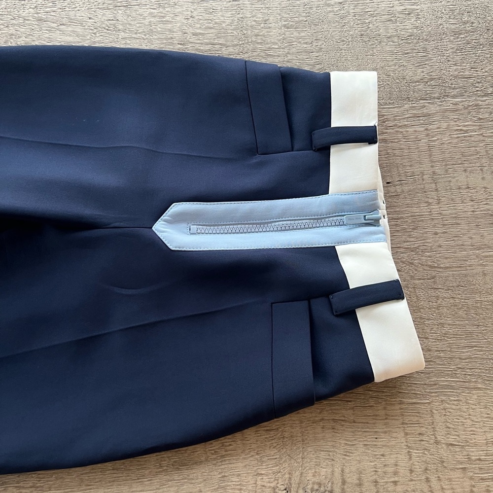 Miu Miu Stylish Navy and White Pants